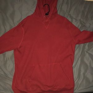 Red sweater hoodie